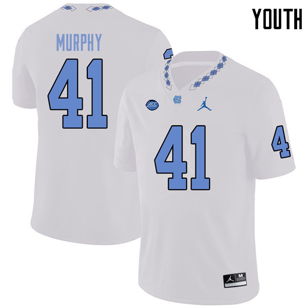 Jordan Brand Youth #41 Kyle Murphy North Carolina Tar Heels College Football Jerseys Sale-White
